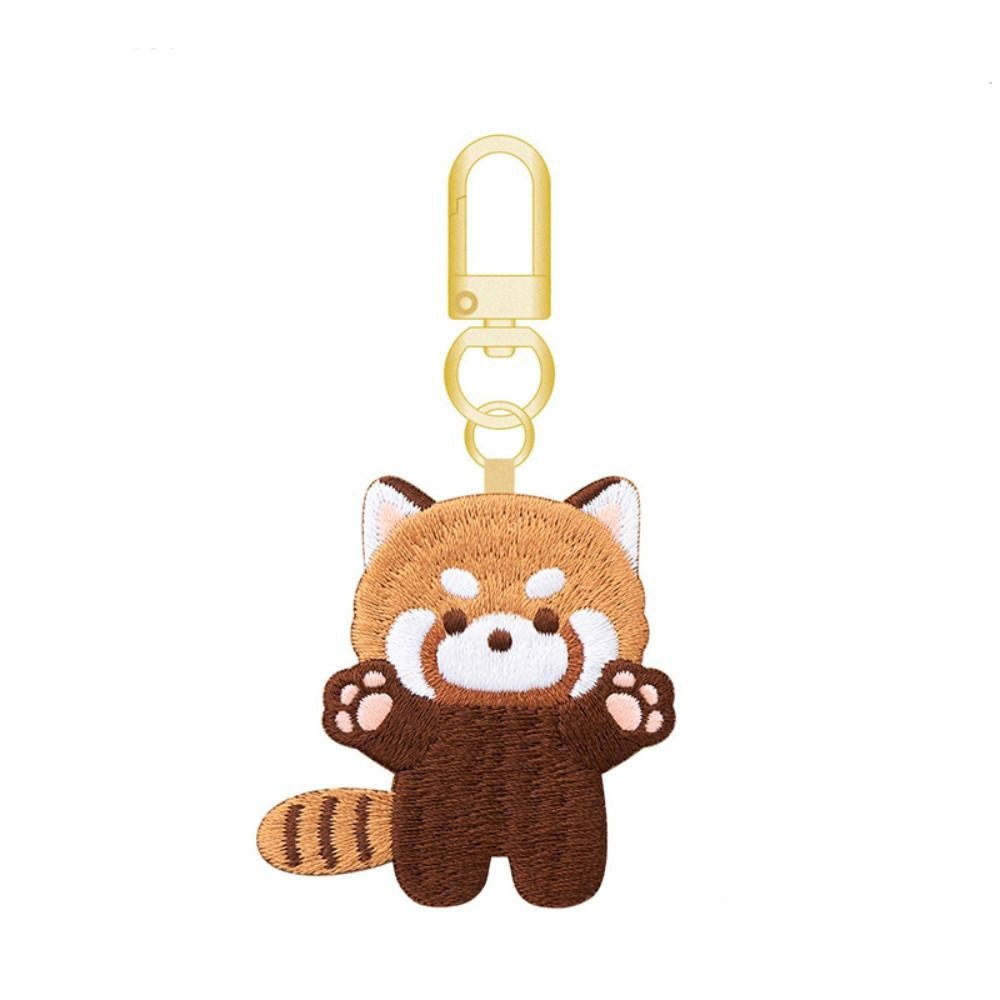 Porte-clés En Peluche Panda Roux Mignon - Animal Kawaii Pour Sac à Dos, Clés De Voiture - Cadeau Femme - 4