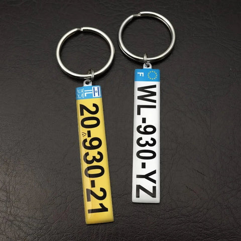 Porte clé plaque d'imatriculation personnalisé 