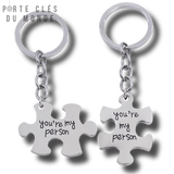 porte clé pour couple puzzle en duo