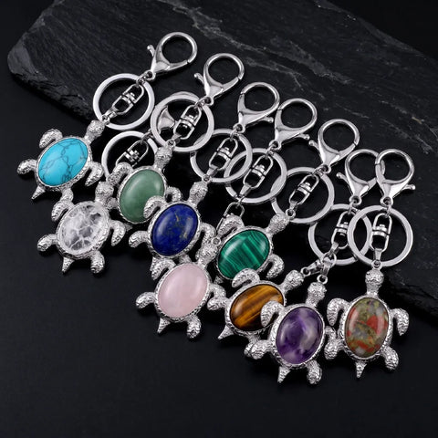Porte clé tortue pierre décliné en plusieurs couleurs et modèles