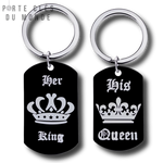 porte-clés couple couronne King and queen