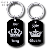 porte-clés couple couronne King and queen