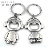 Porte-clés couple décapsuleur