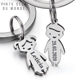 porte-clés couple girl and boy personnaliser