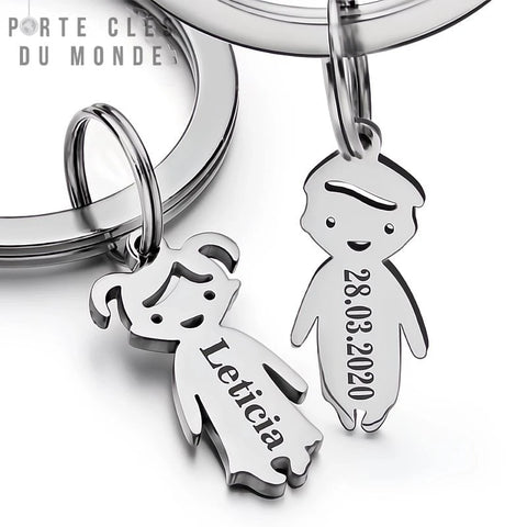 porte-clés couple girl and boy personnaliser