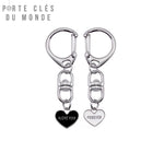 porte-clés couple avec inscription I love you forever 