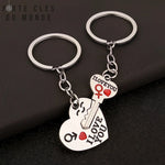 duo de porte-clés couple I love you 