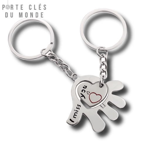 porte clés couple i miss you (tu me manque)