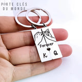 Porte-clés couple king and queen avec gravure