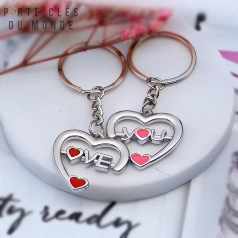 porte clés couple love you pour les duos inséparables