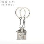 porte clés couple maison , deux partie assembler
