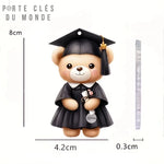 porte-clés couple ours écolier fille
