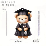 porte-clés couple ours écolier fille