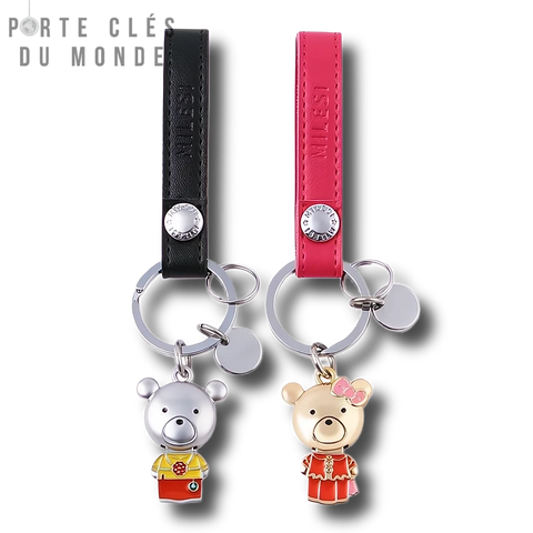 porte-clés couple ourson chinois