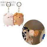 porte clés couple peluche cochon amoureux