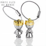 porte-clés couple roi et reine assortis