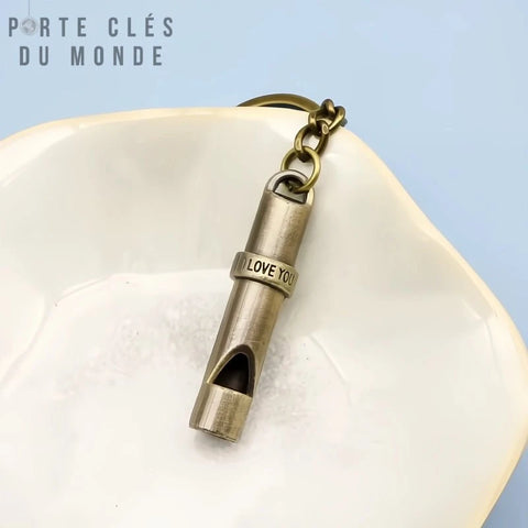 porte-clés couple siffleur pour les amoureux aventuriers