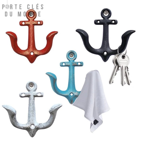 porte clés mural ancre de bateau