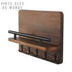 porte clés mural courrier en bois
