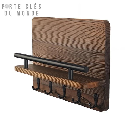 porte clés mural courrier en bois