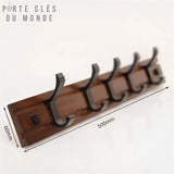 porte clés mural moderne brun foncé