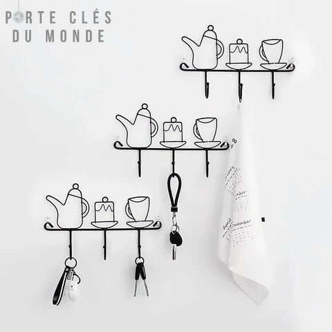 porte clés mural thè