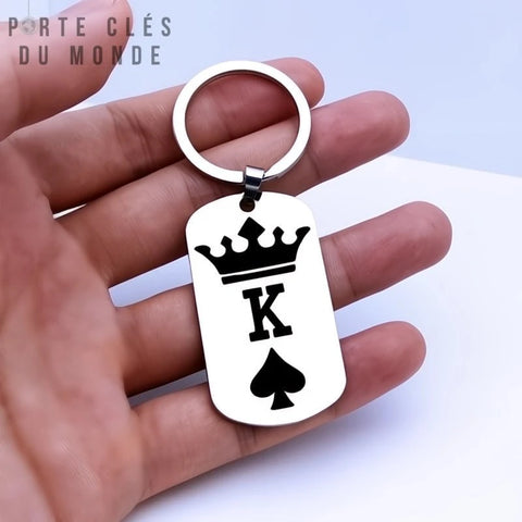 Porte-clés pour couple romantique king and queen
