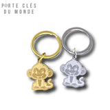 porte-clés pour couple singe en duo 