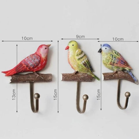 porte-clé mural oiseau
