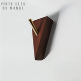 support mural porte clé bois