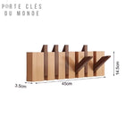 support mural pour clés bois