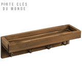support mural pour clés bois