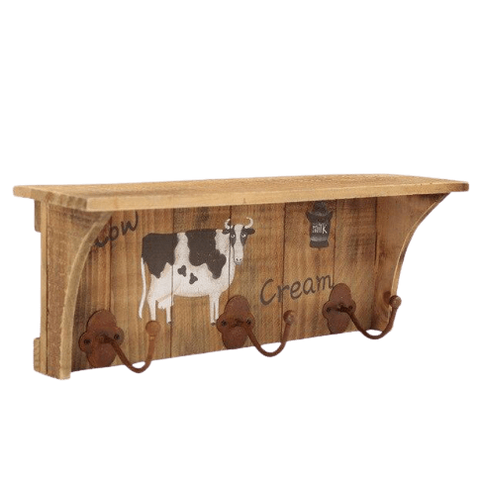 Porte clé mural vache