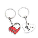 Porte clé couple coeur