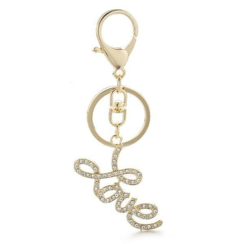 Porte-clé femme doré