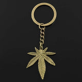 Porte clef feuille de cannabis