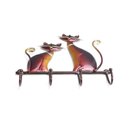 porte cle mural chat vintage
