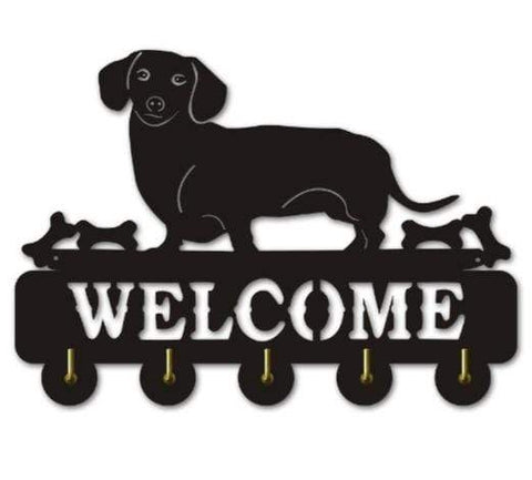 Porte clé mural chien welcome