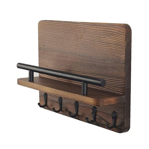 Porte clé mural courrier en bois