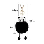 Porte-clés pompon panda