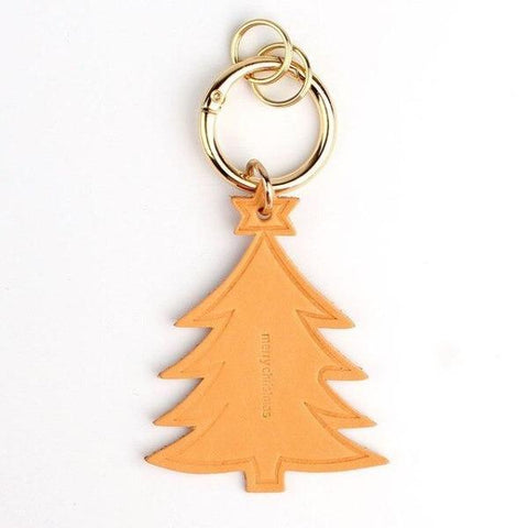 porte cle sapin de noel jaune