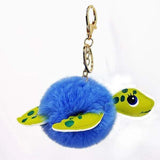 Porte clef tortue pompon