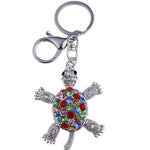 Porte clé tortue strass multicolore